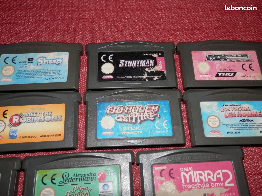 Lot 17 jeux GBA Game boy advance ; stuntman , shrek , roi scorpion , antz , nos voisins , sheep , mirra 2 , kao , robinsons , winx , ledermann , ...... (image 3)