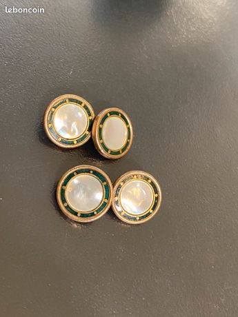 Boutons De Manchette Anciens - Paire Vintage De 10-41/2 Pouces - Pour Un Look Rétro élégant