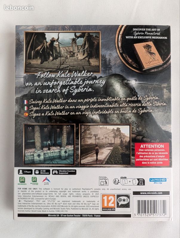 Jeu PlayStation 2 Syberia 2 - Version Française Neuve Sous Blister - Aventure