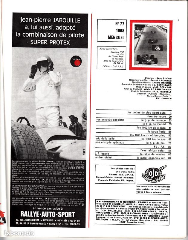 Sport auto n°77 juin 1968 monaco monza targa spa nurburg (image 2)