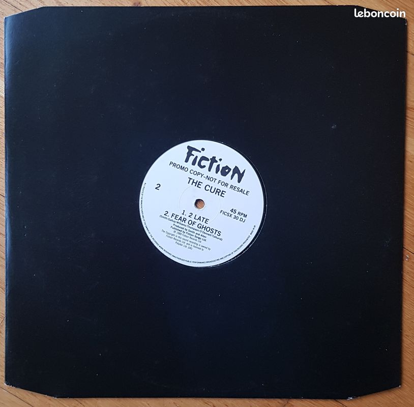 THE CURE - Lovesong - 12" promo U.K. - Pochette noire (1989) (image 2)