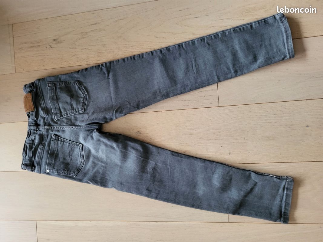Jeans Fille Du Pareil Au Même Taille 10 Ans - Gris, Coton/élasthanne - Occasion Très Bon état