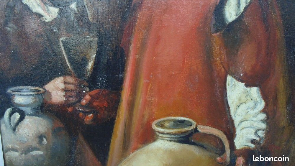 Très grand tableau baroque d'après VELASQUEZ 1620 par Raphael Tortosa (image 4)