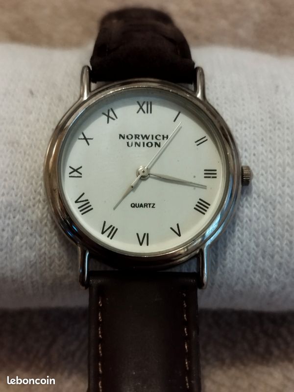 Montre Bracelet Vintage Norwich Union - Homme - Quartz - À Réviser (pile à Changer)
