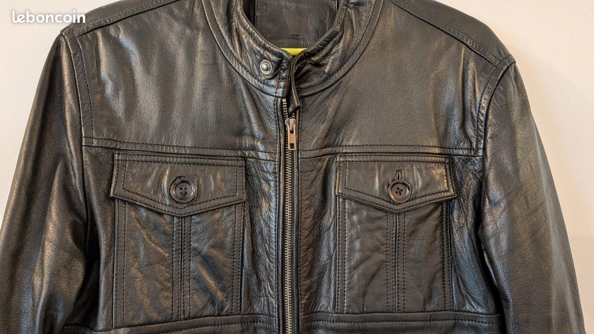 Veste cuir homme taille M (image 3)