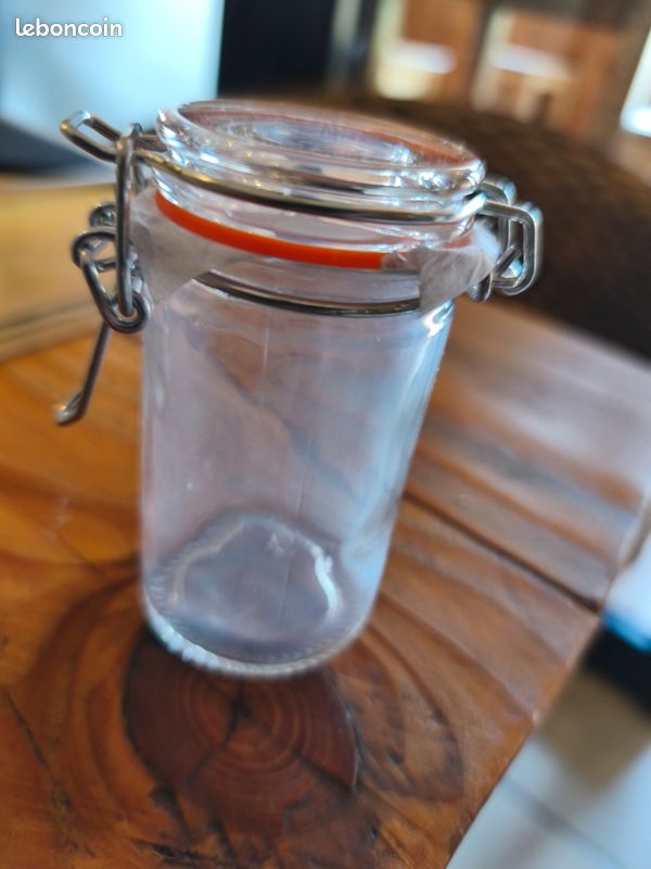 Lot de verrine fermeture a clip et joint caoutchouc (image 1)