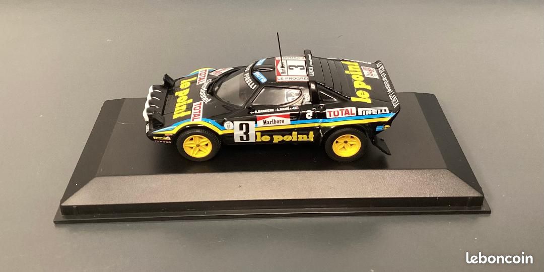 Miniature 1/43 Lancia Stratos MC 80 F. Bacchelli - Transkit Résine Sur Base Solido - Collection Rallye