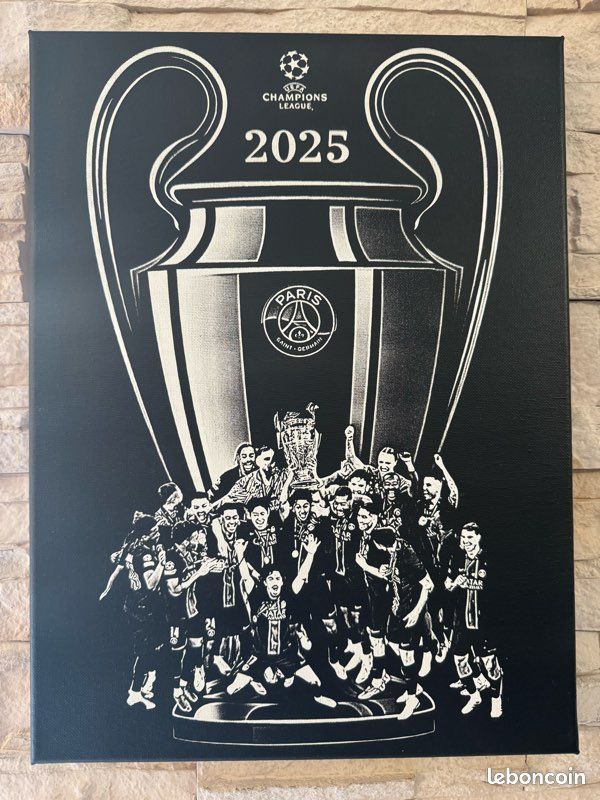 Poster Psg 2025 Poster Déco Toile 20x30 Cm - Impression HD Pour Chambre, Bureau Ou Cadeau Affiche Psg Personnalisé