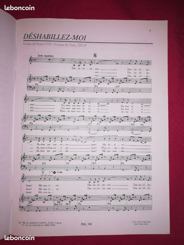 Partition Juliette Gréco. Piano (image 3)