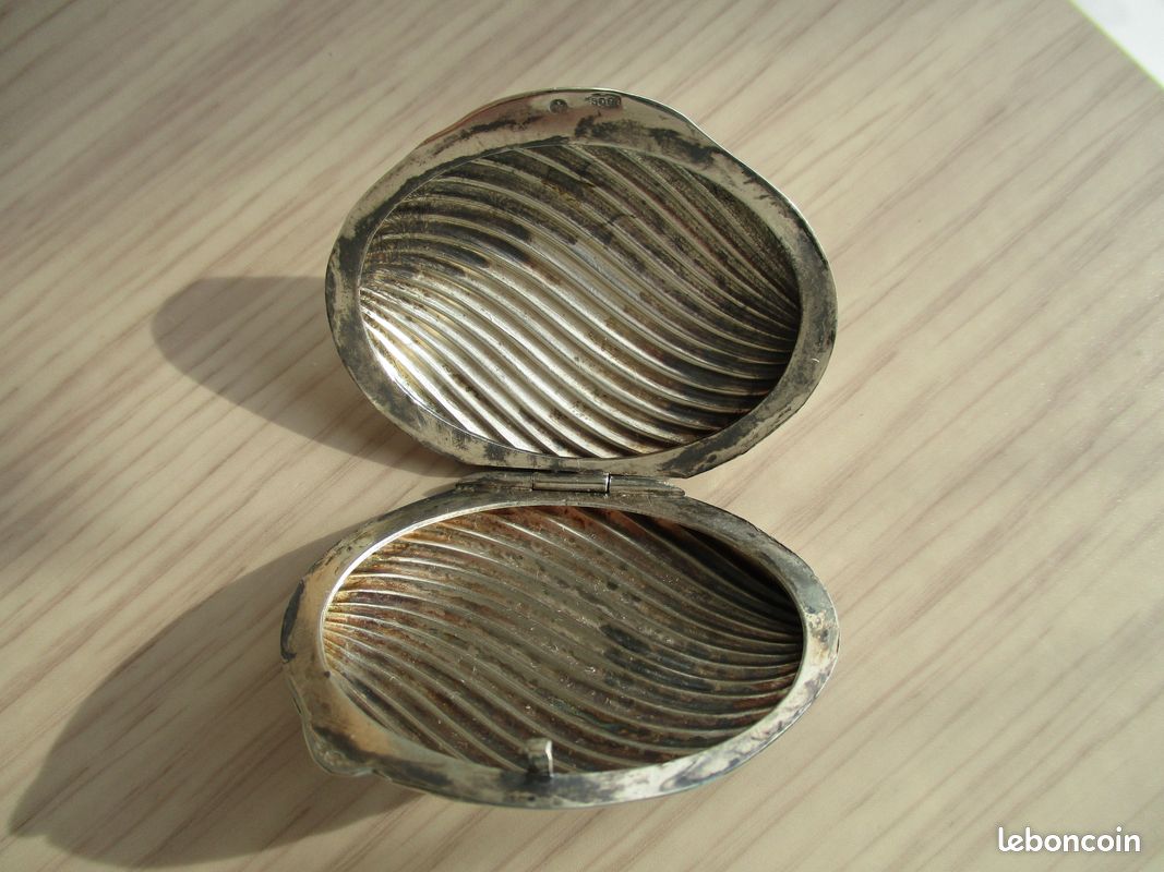 Petite boite ou porte photo en argent poinçon 800 ancien (image 4)