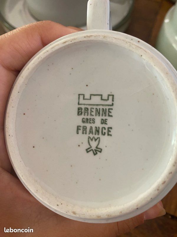 Service vintage en Grès de Brenne – Grès de France – Vert céladon (image 4)