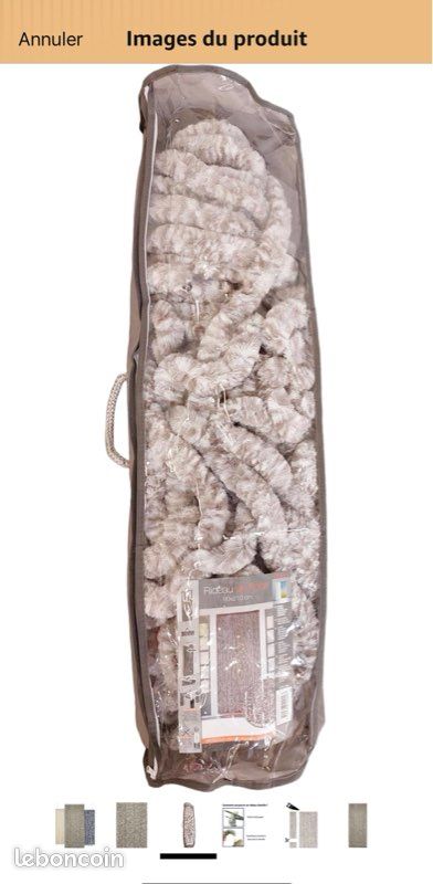 Rideau de Porte Chenille Ajustables, Anti-Insectes Taupe et Beige 90x210cm (image 3)