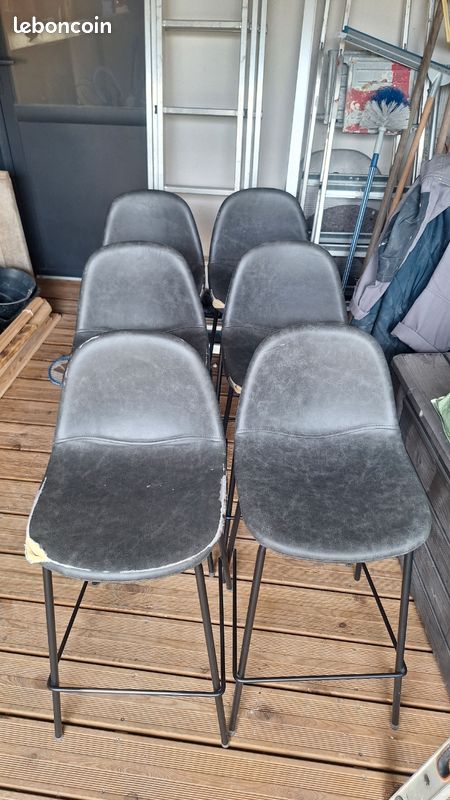 Lot de 6 chaises hautes pour îlot (image 1)