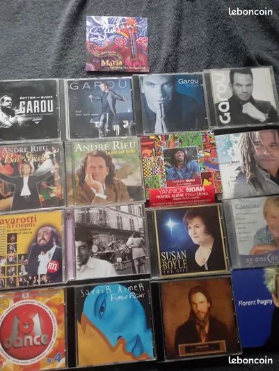 13 divers CD de musique Santana, André Rieu, C. Jérôme, etc.. (image 1)