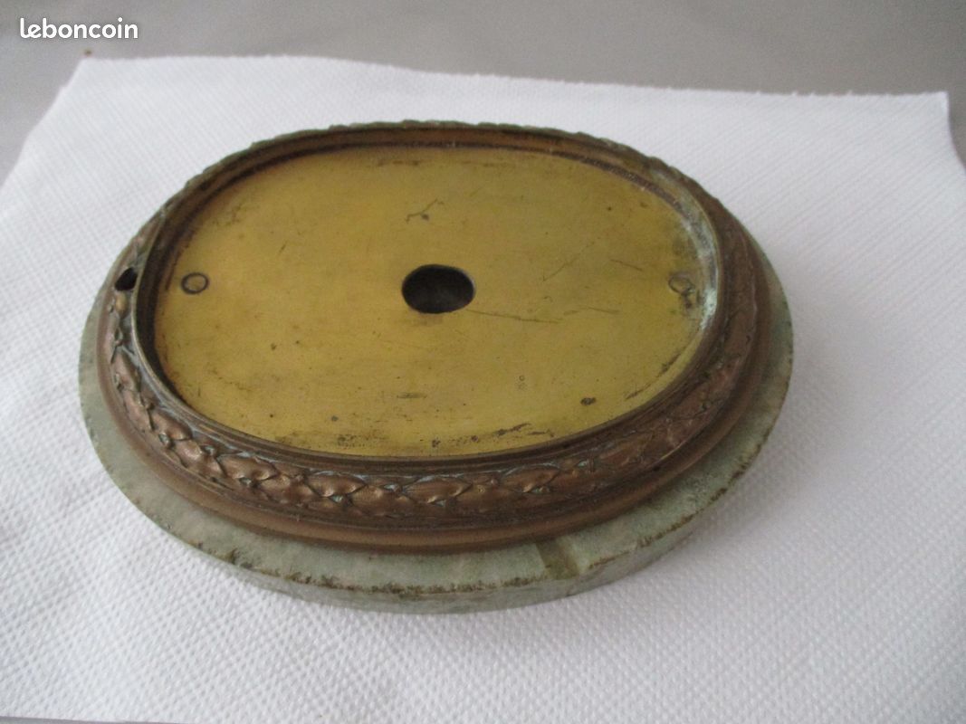 Ancien socle en marbre et bronze laiton (image 14)