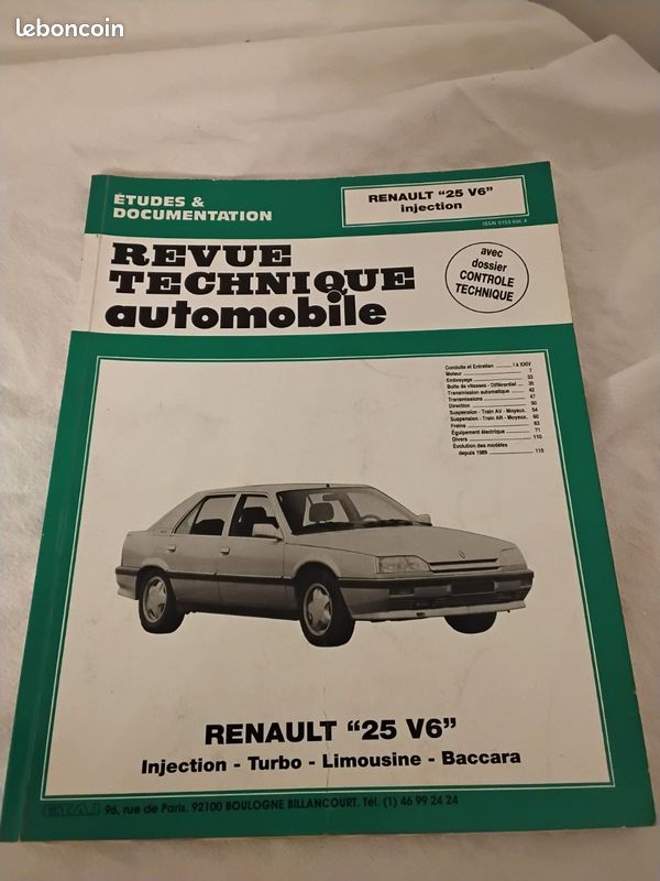 Revue technique RENAULT 25 V6 (image 1)