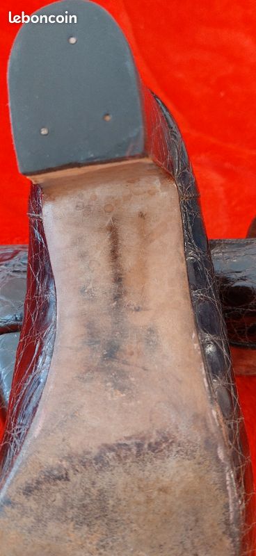 Mocassin vintage cuir croco (image 3)
