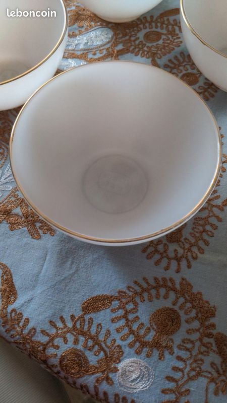Lot De 4 Bols à Céréales Opaline Arcopal – Vintage – Neufs