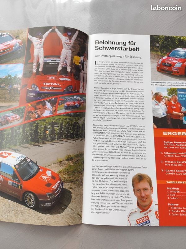 Document Citroën Xsara WRC Loeb sport news 2004 Collection