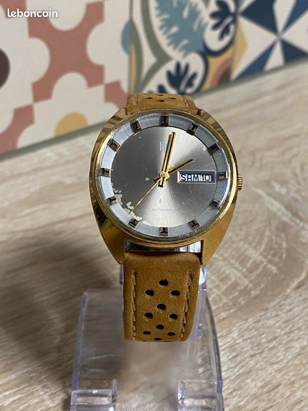Montre Lip Duromat Automatic Vintage - Boîtier Et Bracelet Plaqué Or - Mouvement Automatique - Pour Homme