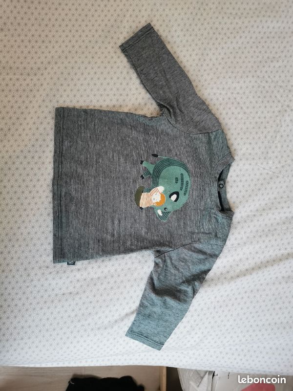 Lot 4 tee shirt manches longues Obaibi 6 mois (image 5)