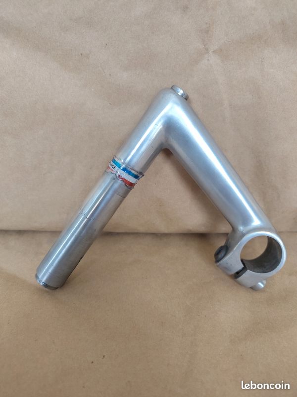 ANCIEN GUIDON ACIER POTENCE ALU VELO VILLE ANTIQUE BICYCLE H