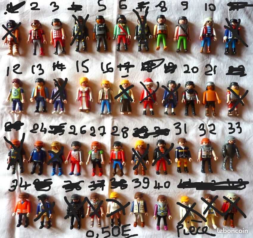 Figurines Playmobil de 0,50E pièce à 0,75E pièce (image 1)