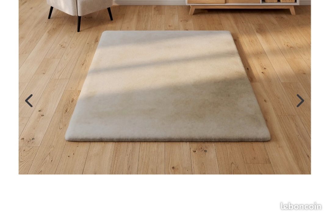 Tapis fausse fourrure 150x200 JACOB Beige (image 1)