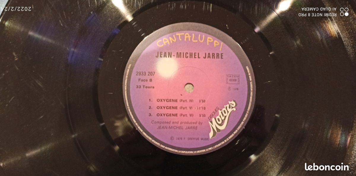 Disque vinyle 33 Tours Jean Michel Jarre Oxygène (image 3)