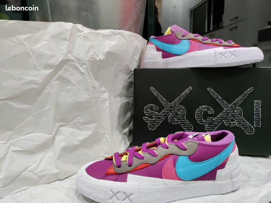 Nike blazer low sacai kaws purple dusk (image 2)