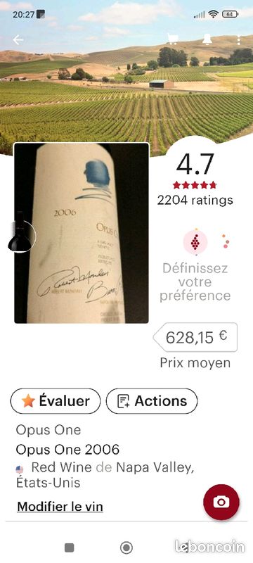1 bouteille Opus One 2006 (image 4)