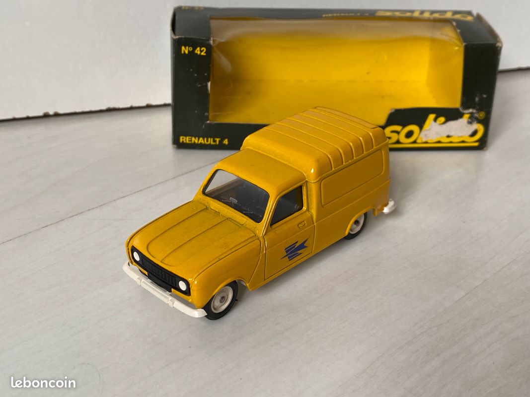 SOLIDO MADE IN FRANCE 1977 RENAULT 4 F4 FOURGONNETTE BALAIN POULAT 1/43 # 42Ee