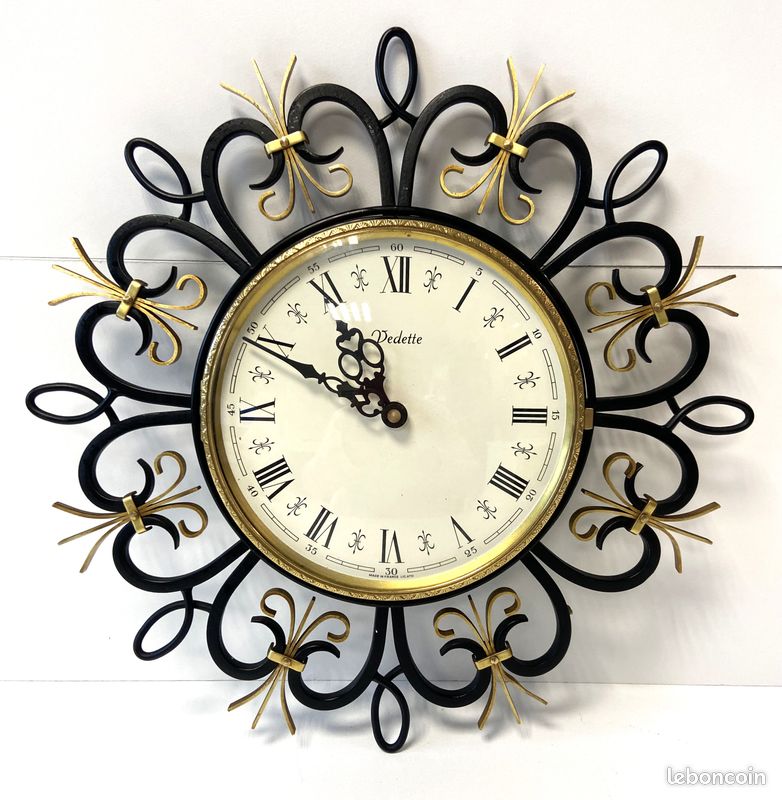 Horloge Pendule Murale Style Vintage Foncé - Louise Vintage
