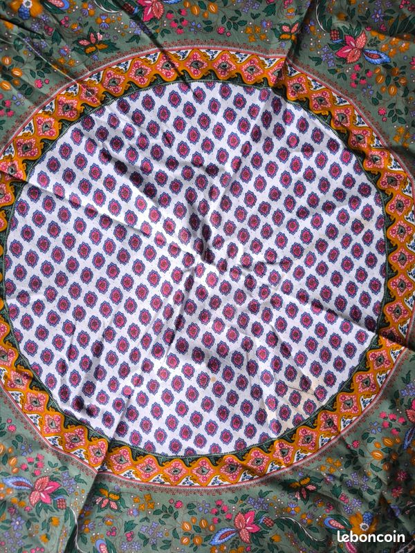 Jolie nappe ronde motif provençal Cigalade (image 6)