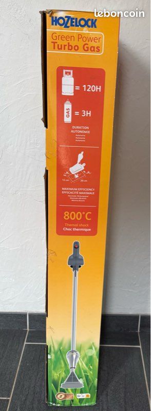 HOZELOCK Désherbeur Thermique TURBO Gaz 2-en-1 - Herbicide Écologique 800°C Cartouche Ou Bouteille
