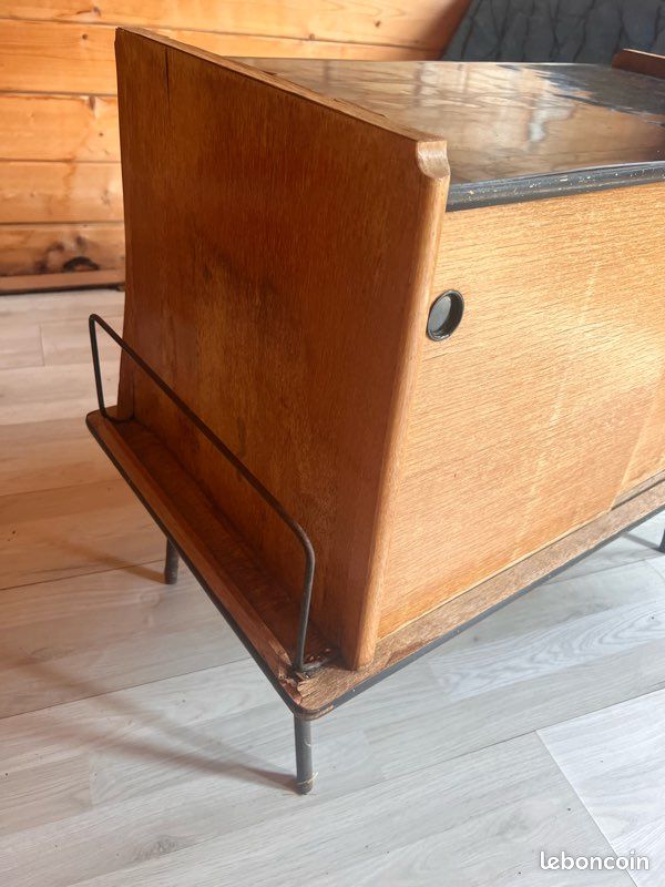 Superbe Meuble de bureau vintage années 50 60 – bois & métal – meuble à courrier (image 3)