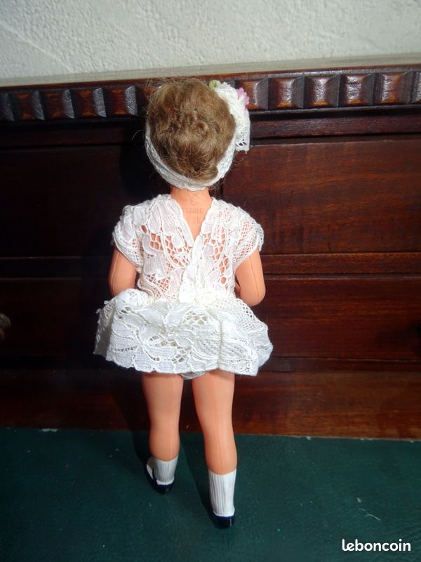 Poupée Ancienne Petitcollin Parisette 34cm – Celluloïd, Robe Et Chaussures, état D'époque