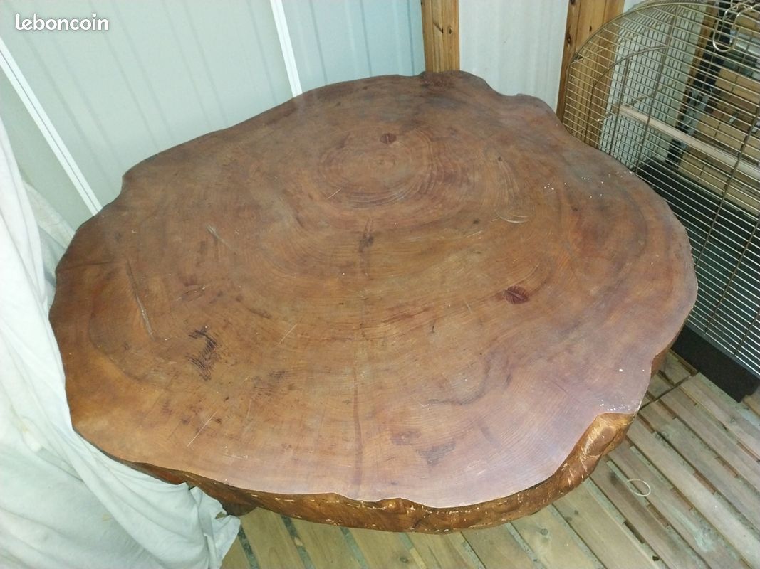 Table basse en chêne "brutaliste" (image 2)