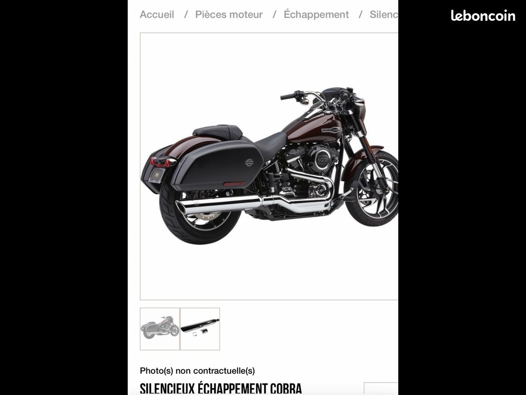 Harley Davidson Sport Glide pot d’échappement (image 2)