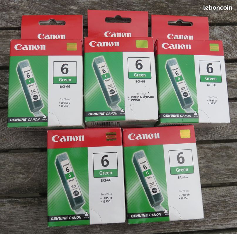 5 cartouches green BCI-6G imprimante CANON (image 1)