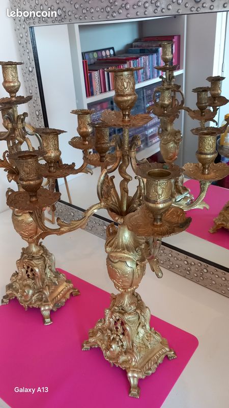 Chandelier bronze très ancien (image 7)