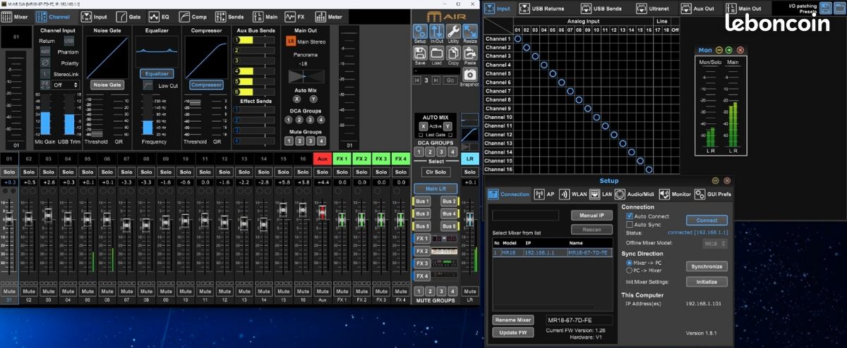 MR18 Midas 18p USB Mixer + Carte Son +Bag (image 5)