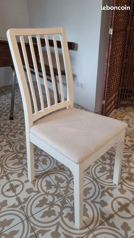 Chaise bois blanche ikea Ameublement