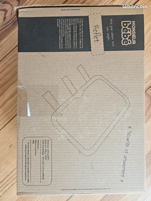Rétroviseur, miroir de voiture pour bébé suege auto (image 4)