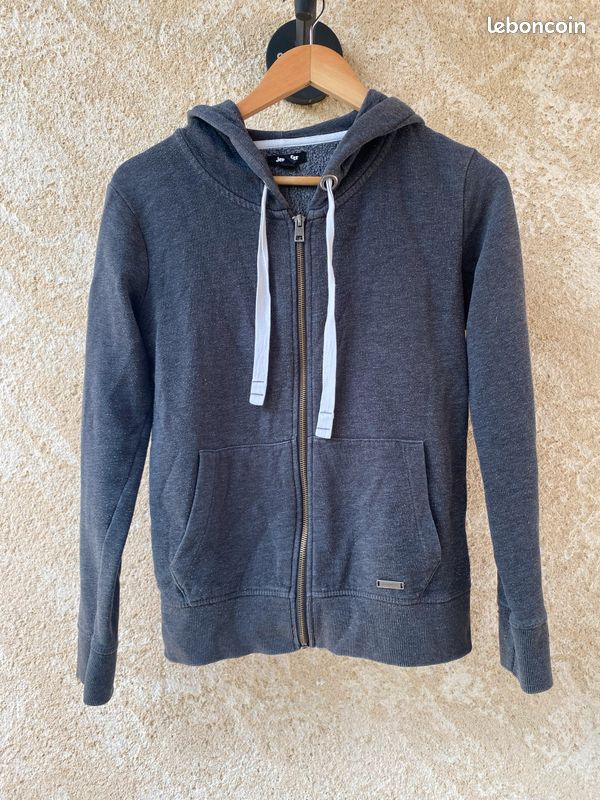 Capuche Jennyfer Vetement Veste Zippée à Capuche Grise - Main Image