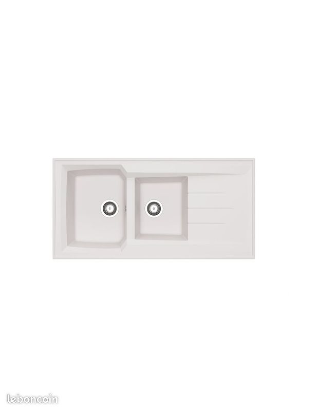Evier a poser resine blanc l120 (image 1)