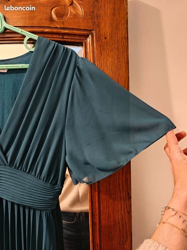 Robe fluide bleu canard (image 4)