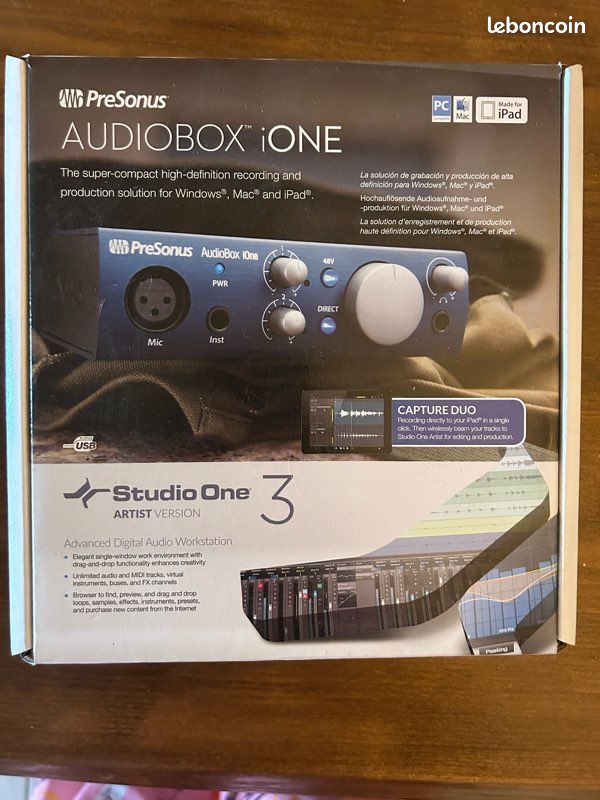 PreSonus AudioBox iOne – Interface audio USB avec boîte (image 1)