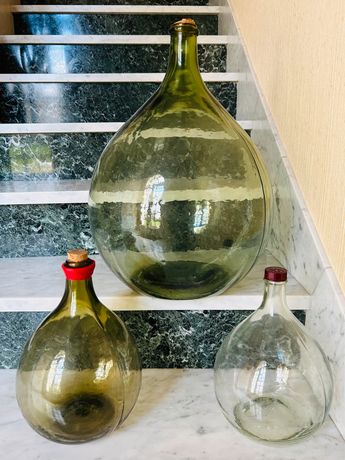 Vintage vin ballon verre clair dame-jeanne dame-jeanne vintage vin