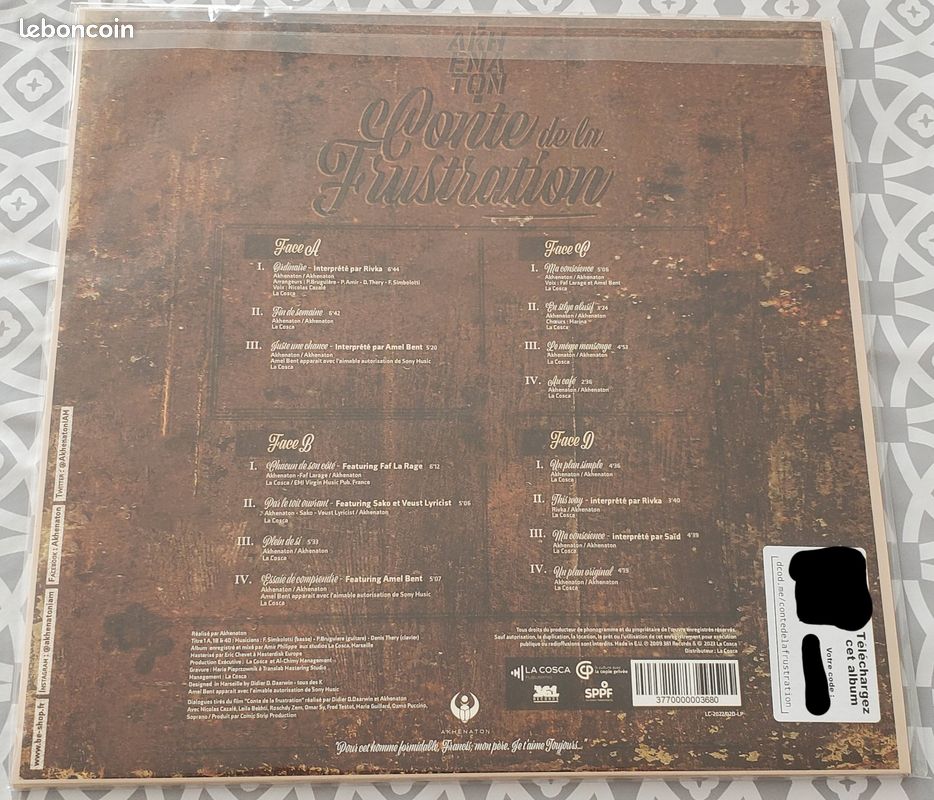 Vinyle Conte de la Frustration dédicacé (image 2)